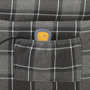 Poltrona Massaggiante Reclinabile Grigia in Tessuto 329304