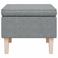 Poggiapiedi con Gambe in Legno Grigio Chiaro in Tessuto cod mxl 50424