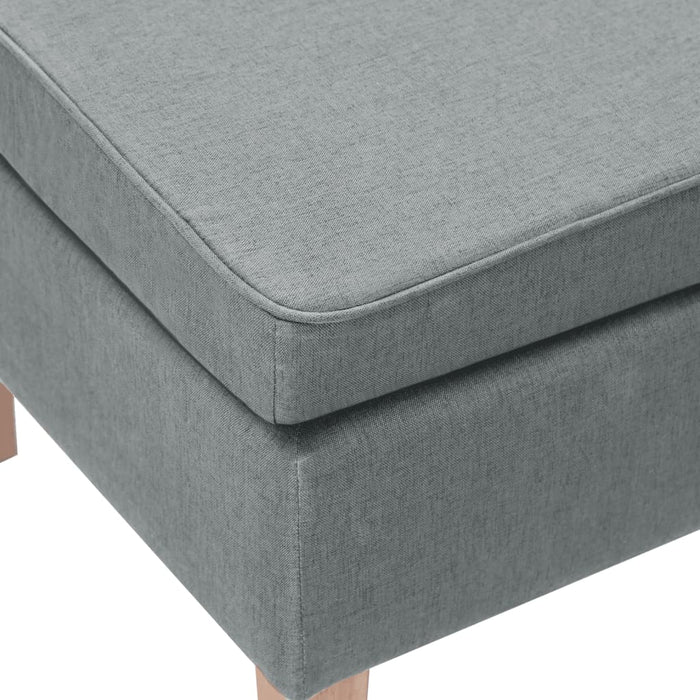 Poggiapiedi con Gambe in Legno Grigio Chiaro in Tessuto cod mxl 50424