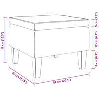 Poggiapiedi con Gambe in Legno Verde Scuro in Tessuto 329431