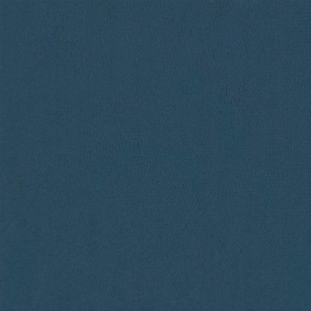 Poggiapiedi con Gambe in Legno Blu in Velluto 329435