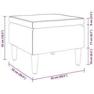 Poggiapiedi con Gambe in Legno Verde Chiaro in Velluto 329439