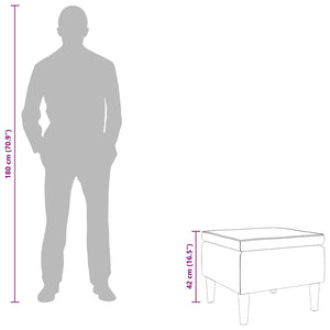 Poggiapiedi con Gambe in Legno Nero in Velluto 329442