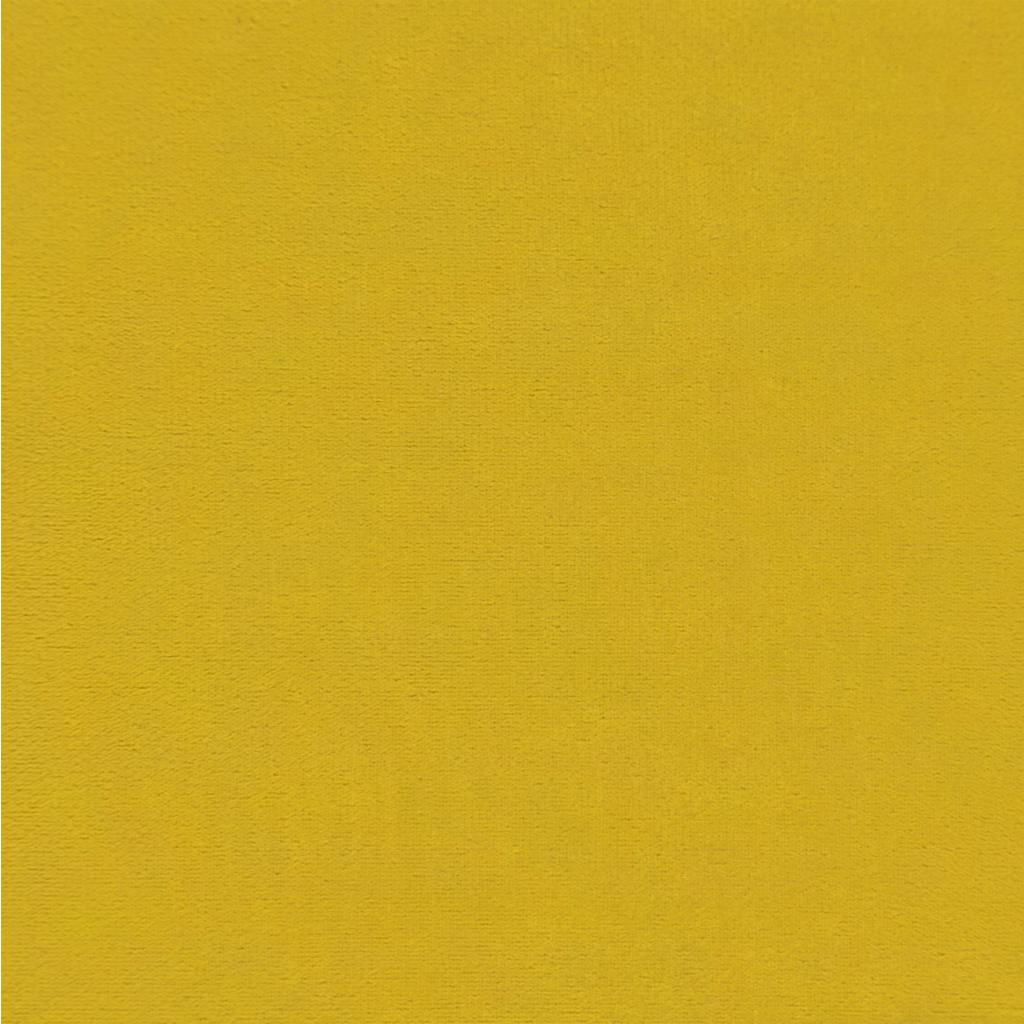 Poggiapiedi con Gambe in Legno Giallo in Velluto 329443