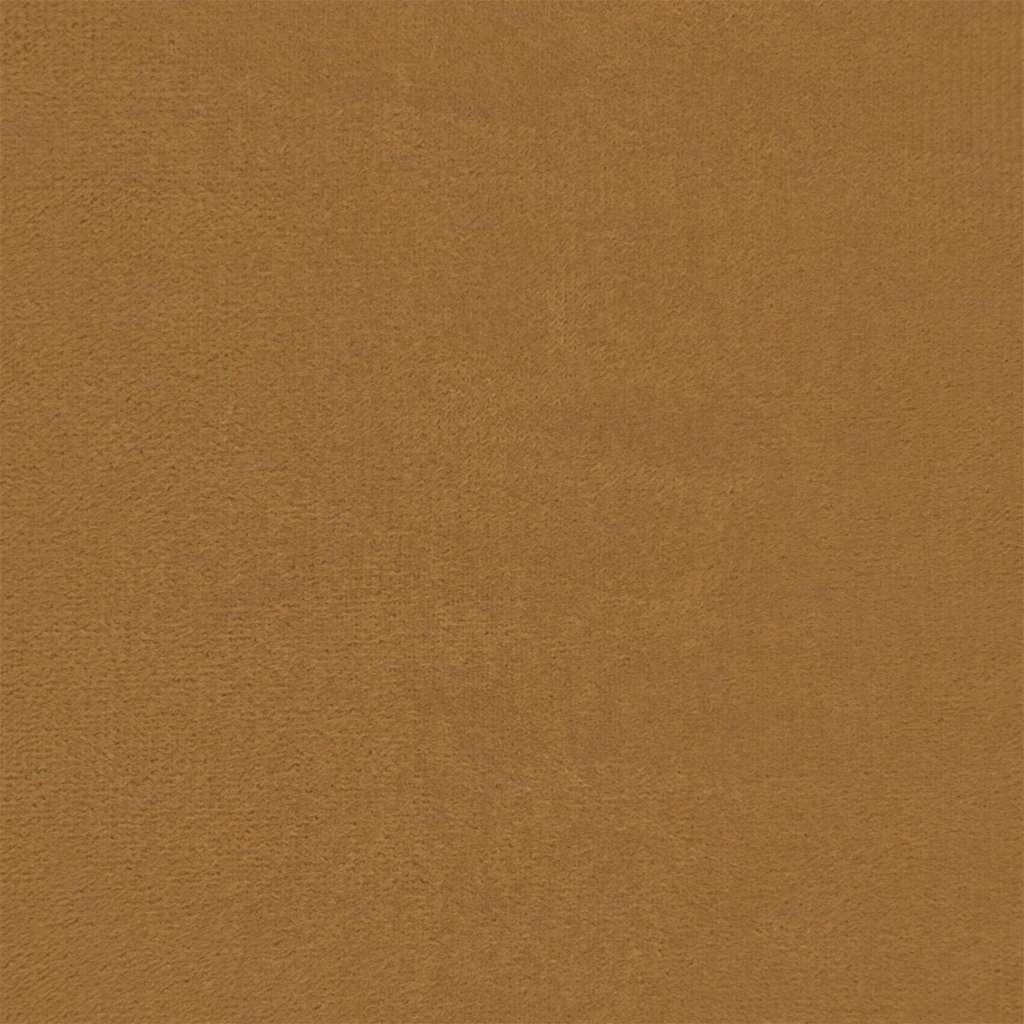 Poggiapiedi con Gambe in Legno Marrone in Velluto 329444