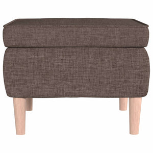 Poggiapiedi con Gambe in Legno Tortora in Tessuto cod mxl 35851