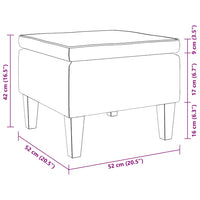 Poggiapiedi con Gambe in Legno Blu in Velluto 329456