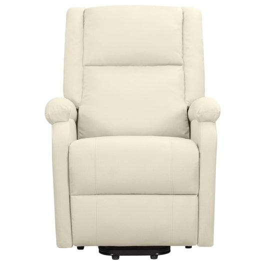 Poltrona Alzapersona Massaggiante Crema in Tessuto 329718