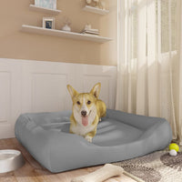 Cuccia per Cani Grigio Chiaro 80x68x23 cm Similpelle 171238