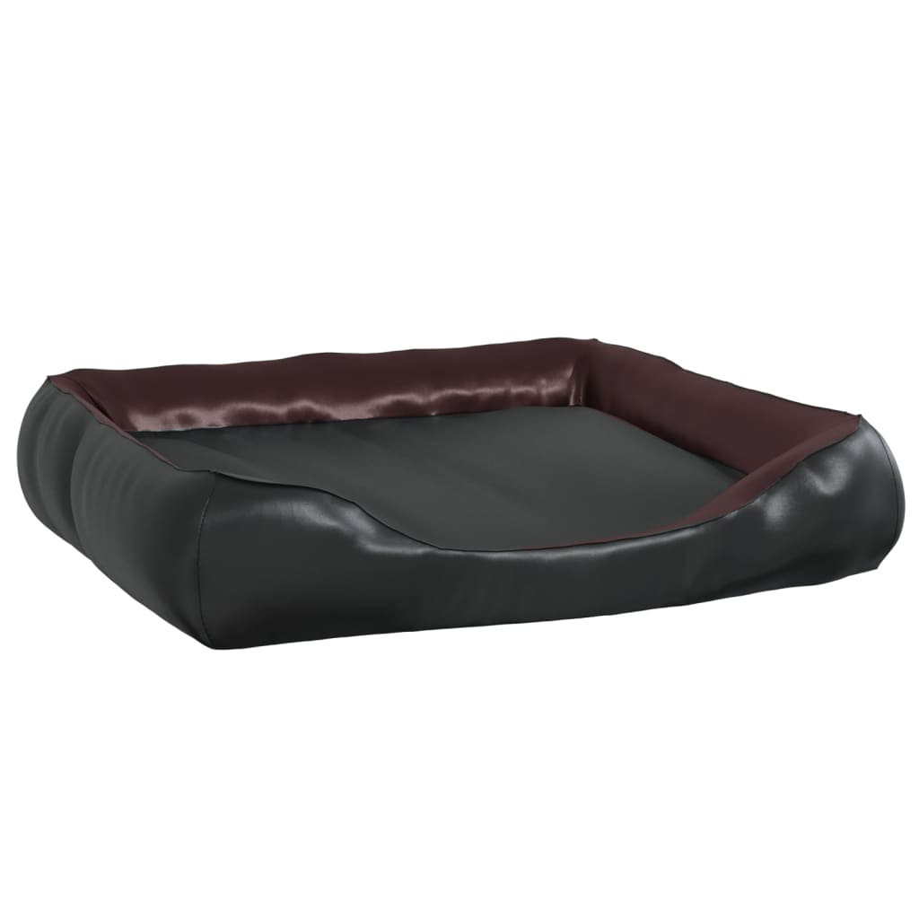 Cuccia per Cani Nera e Marrone 105x80x25 cm in Similpelle 171242