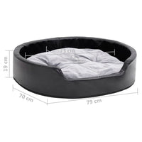Cuccia per cani e 79 x 70 x 19 cm Peluche e similpelle nera 02_0043227