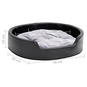 Cuccia per cani e 79 x 70 x 19 cm Peluche e similpelle nera 02_0043227