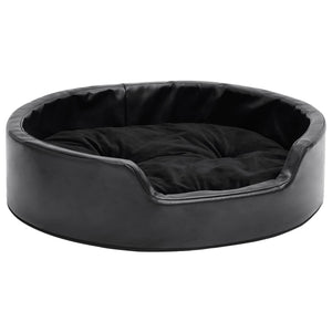 Lettino per Cani Nero 69x59x19 cm in Peluche e Similpelle 171261