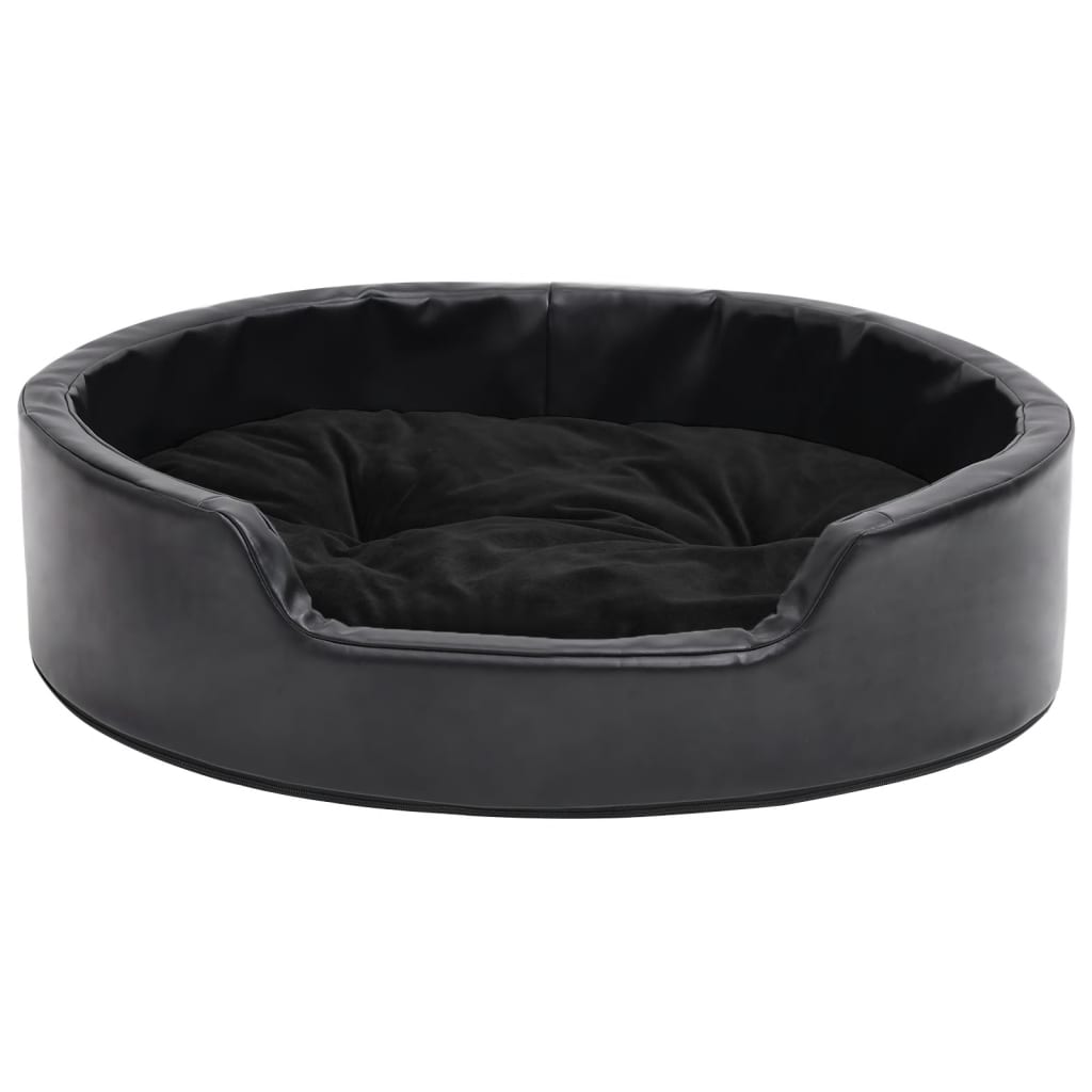 Lettino per Cani Nero 69x59x19 cm in Peluche e Similpelle 171261