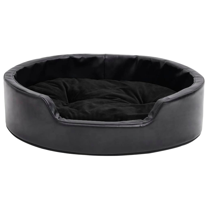 Lettino per Cani Nero 69x59x19 cm in Peluche e Similpelle 171261