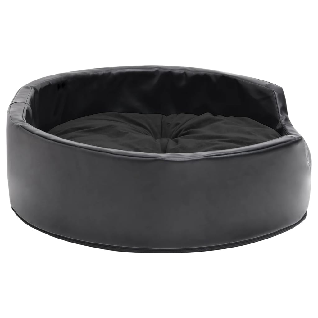 Lettino per Cani Nero 69x59x19 cm in Peluche e Similpelle 171261