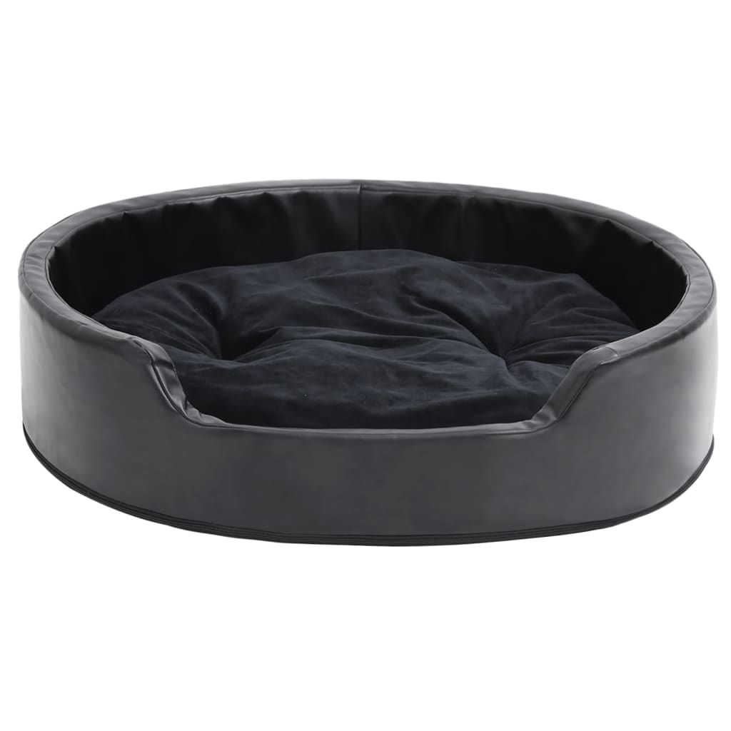 Cuccia per cani 79 x 70 x 19 cm Peluche e similpelle nera 02_0043215