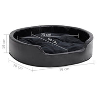 Cuccia per cani 79 x 70 x 19 cm Peluche e similpelle nera 02_0043215