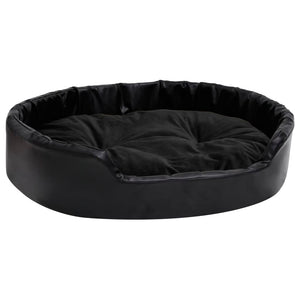 Lettino per Cani Nero 90x79x20 cm in Peluche e Similpelle 171263