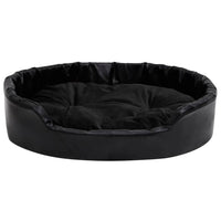 Lettino per Cani Nero 90x79x20 cm in Peluche e Similpelle 171263