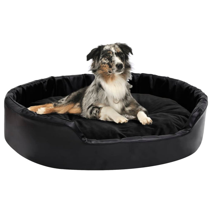 Lettino per Cani Nero 90x79x20 cm in Peluche e Similpelle 171263