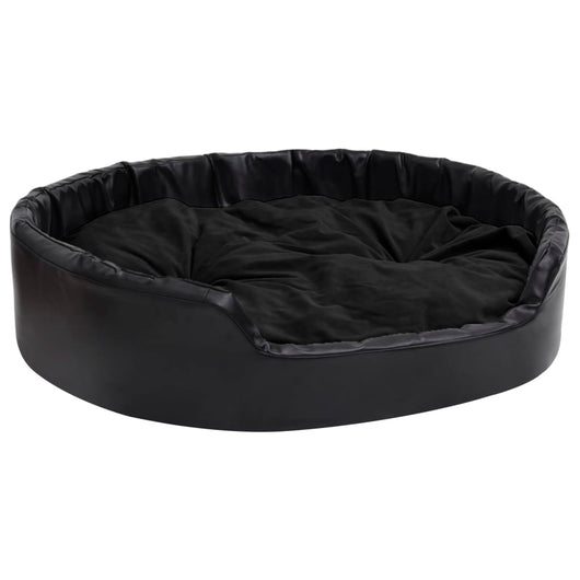 Lettino per Cani Nero 99x89x21 cm in Peluche e Similpelle cod mxl 45332