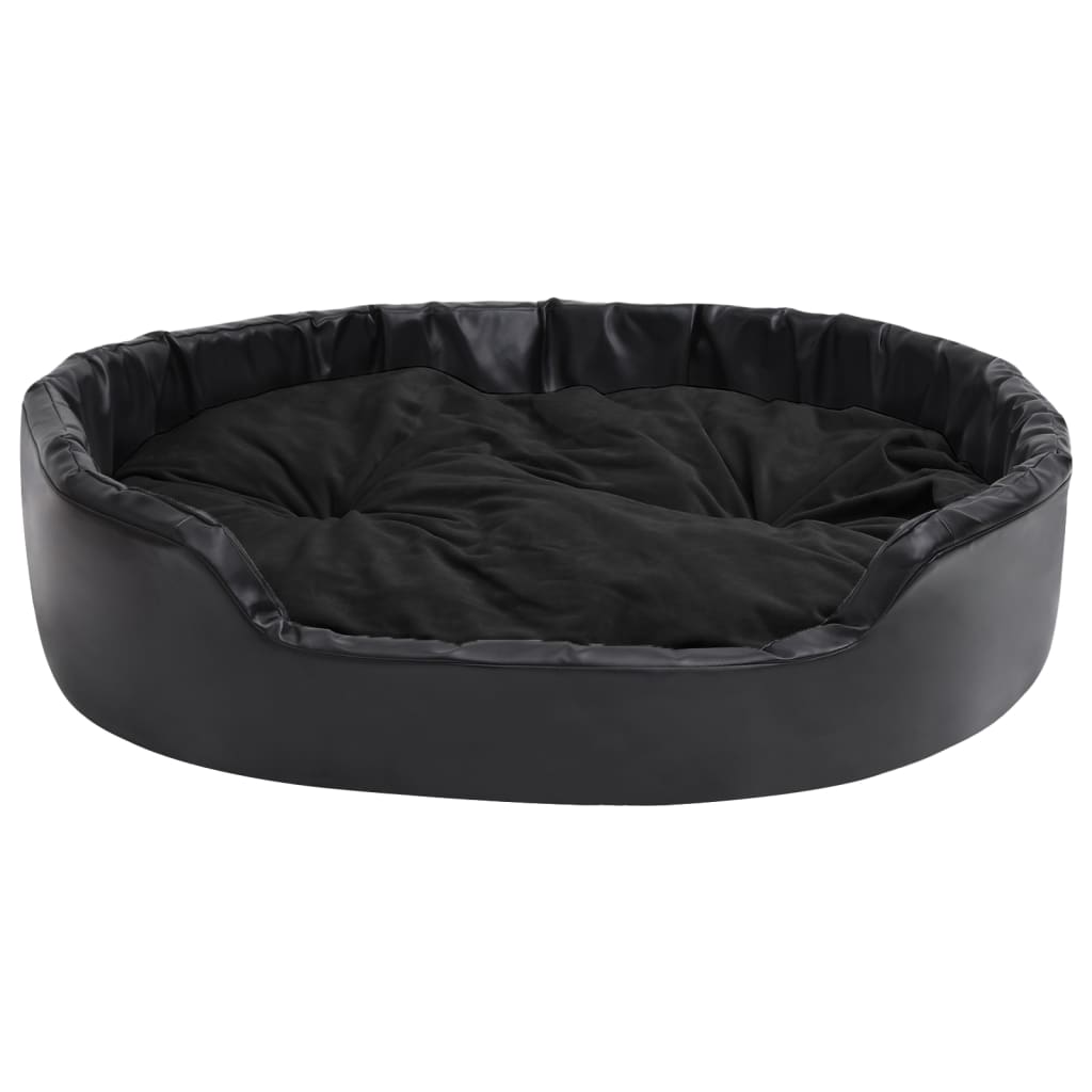 Cuccia per cani 99 x 89 x 21 cm Peluche e similpelle nera 02_0043221