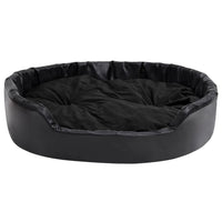 Lettino per Cani Nero 99x89x21 cm in Peluche e Similpelle 171264