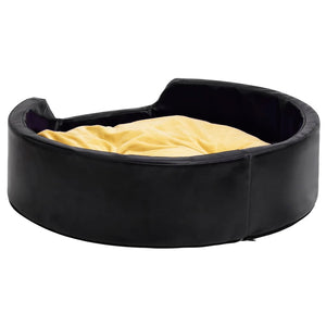 Cuccia per cani gialla 99 x 89 x 21 cm Peluche e similpelle nera 02_0043237