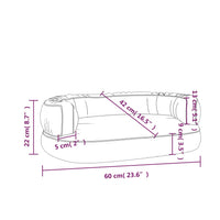 Cuccia per cani in schiuma scura ergonomica comoda 60 x 42 cm in similpelle blu 02_0043144