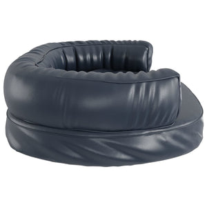 Cuccia per cani divano letto comodo ergonomico in schiuma scura 88 x 65 cm Ecopelle Blu 02_0043148