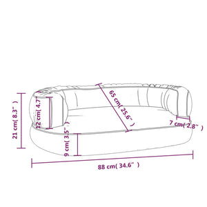 Letto Cani Ergonomico Gommapiuma Blu Scuro 88x65 cm Similpelle 171315