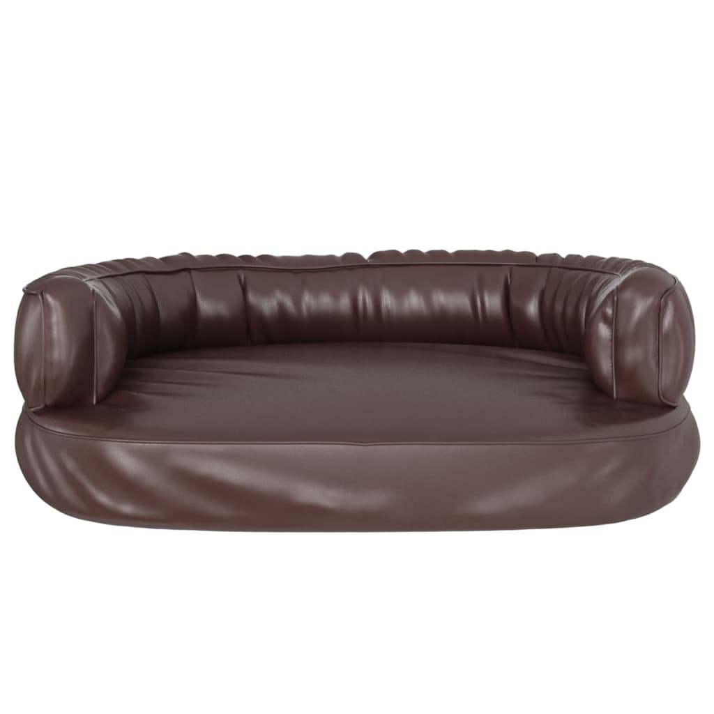 Letto Cani Ergonomico Gommapiuma Marrone 60x42 cm in Similpelle 171319