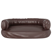 Letto Cani Ergonomico Gommapiuma Marrone 60x42 cm in Similpelle 171319