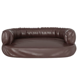 Letto Cani Ergonomico Gommapiuma Marrone 60x42 cm in Similpelle 171319