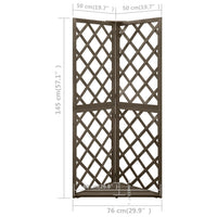 Graticcio Angolare Grigio 50x50x145 cm Legno Massello di Abete 316408