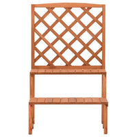 Supporto per piante e traliccio 70 x 42 x 115 cm in legno massello di abete marrone 02_0045026