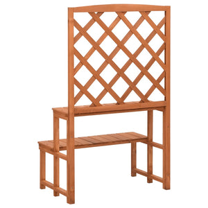 Supporto per piante e traliccio 70 x 42 x 115 cm in legno massello di abete marrone 02_0045026