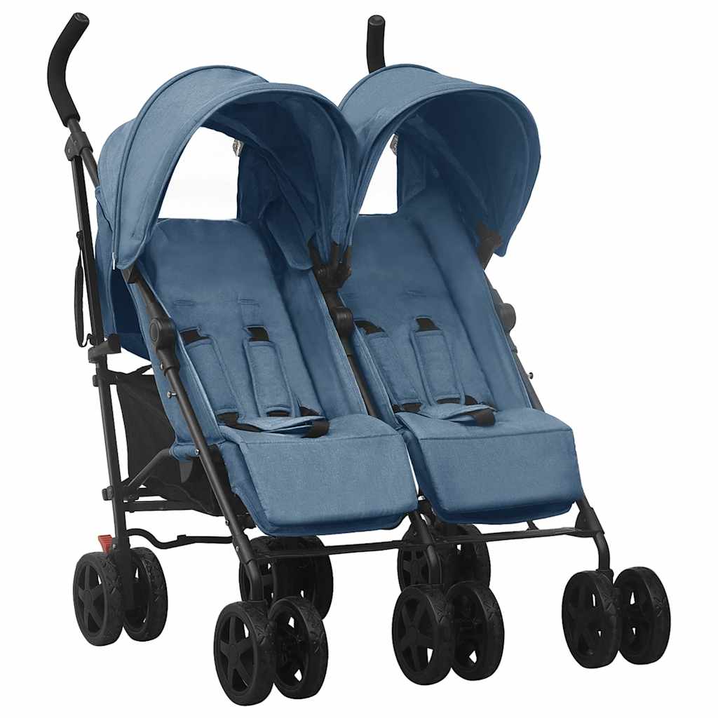 Passeggino Gemellare Blu Marino in Acciaio cod mxl 72746