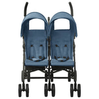 Passeggino Gemellare Blu Marino in Acciaio cod mxl 72746