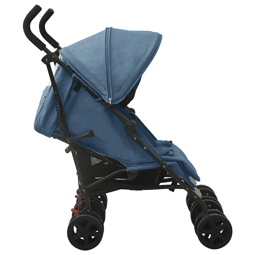 Passeggino Gemellare Blu Marino in Acciaio cod mxl 72746