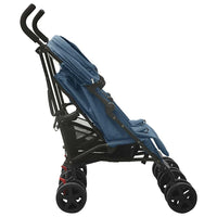 Passeggino Gemellare Blu Marino in Acciaio cod mxl 72746