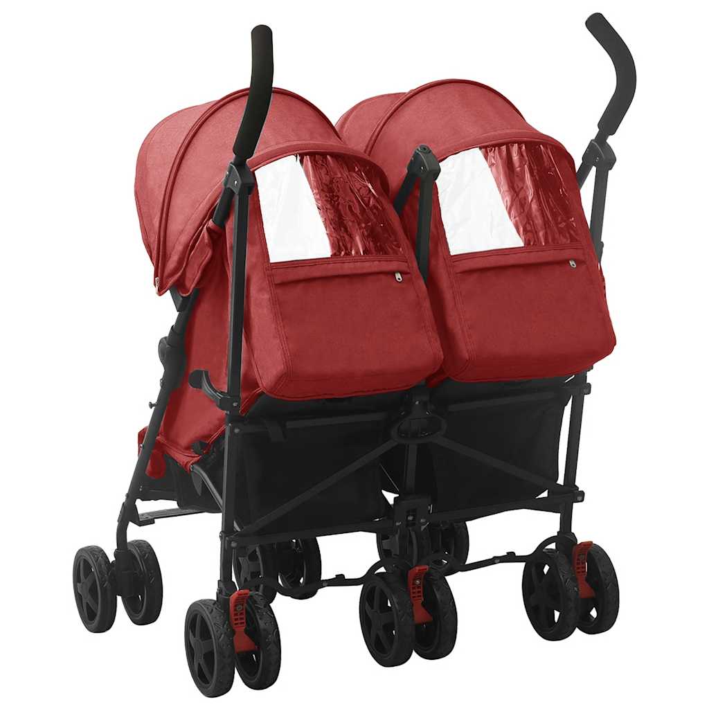 Passeggino Gemellare in Acciaio Rosso cod mxl 71359