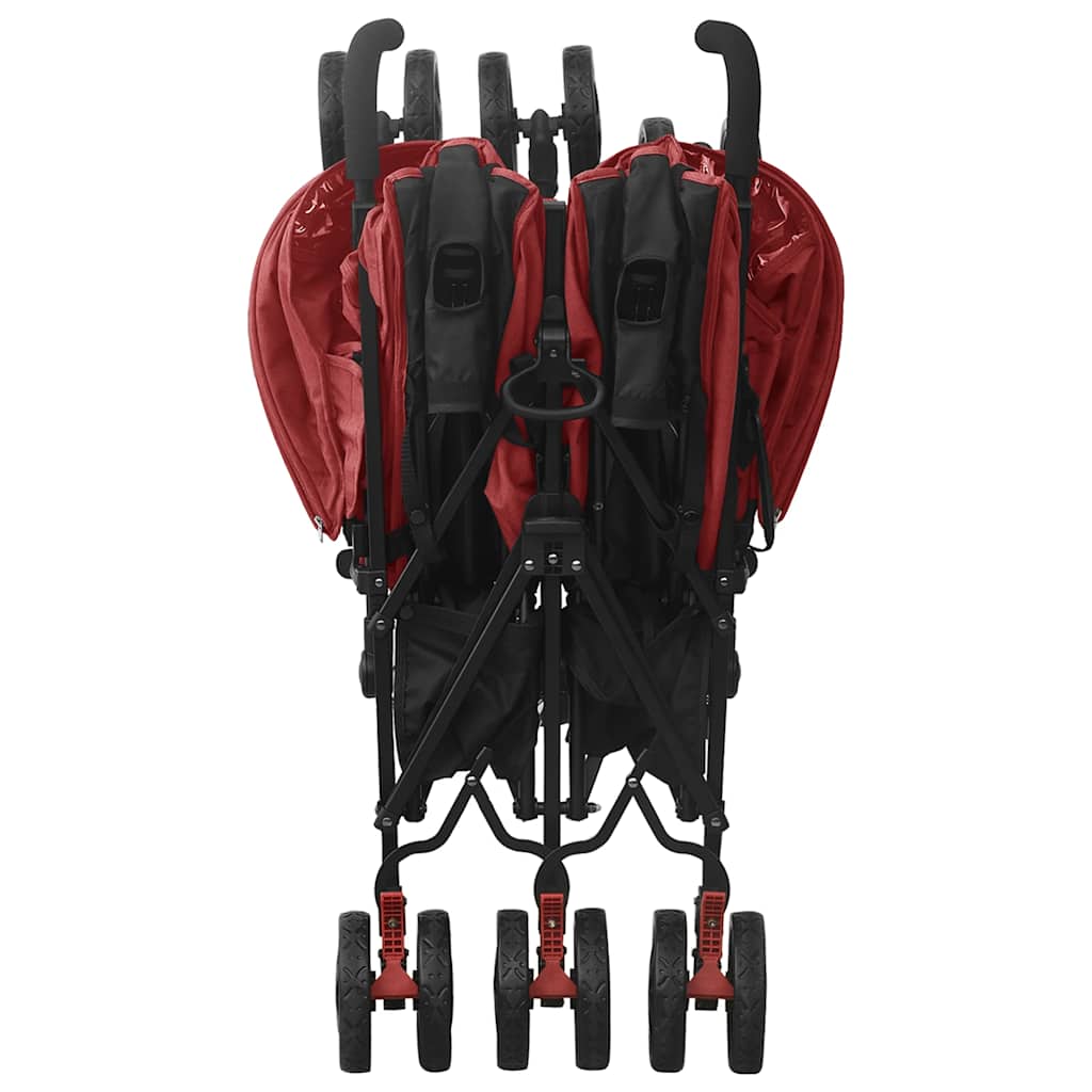 Passeggino Gemellare in Acciaio Rosso cod mxl 71359