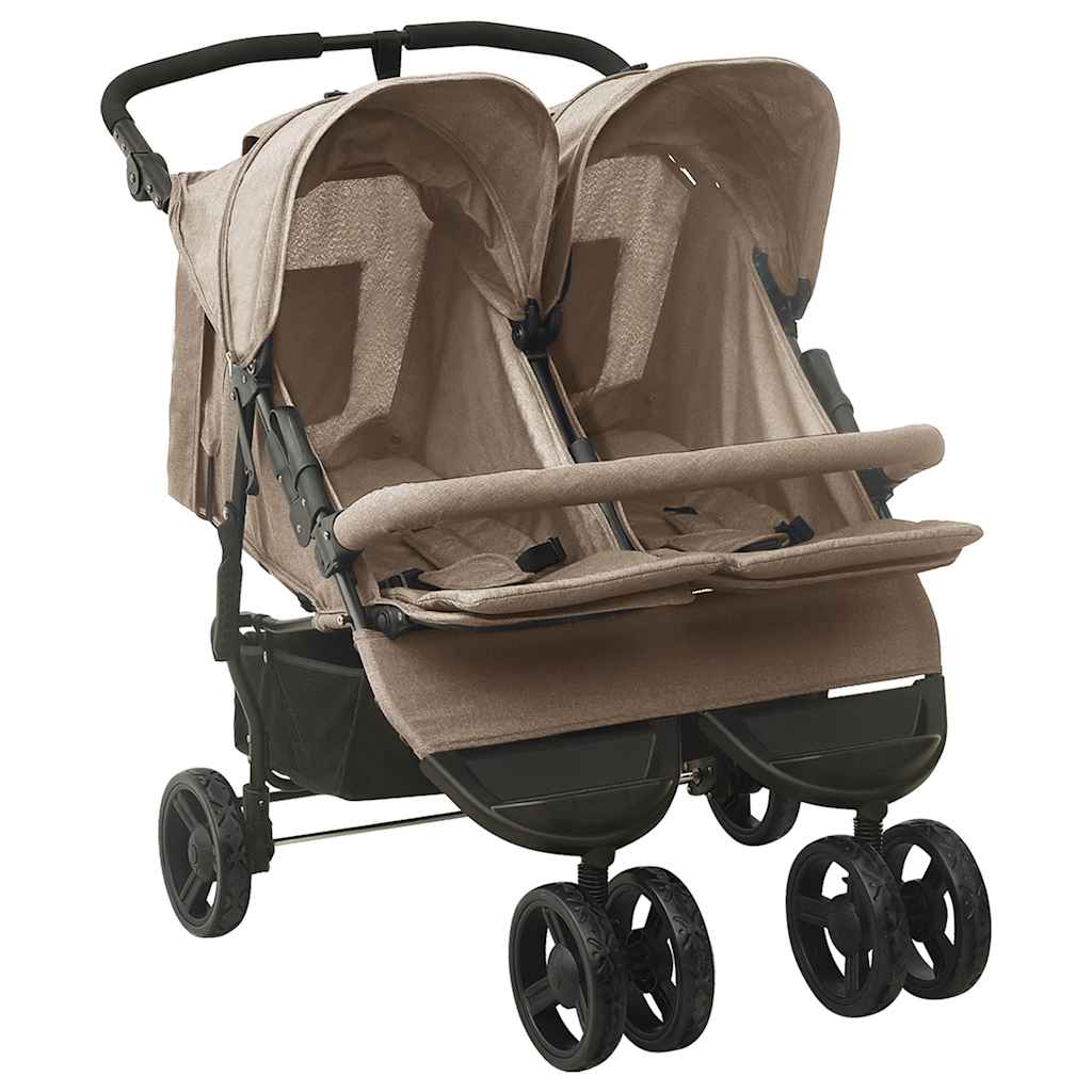Passeggino Gemellare Grigio Talpa in Acciaio cod mxl 72277