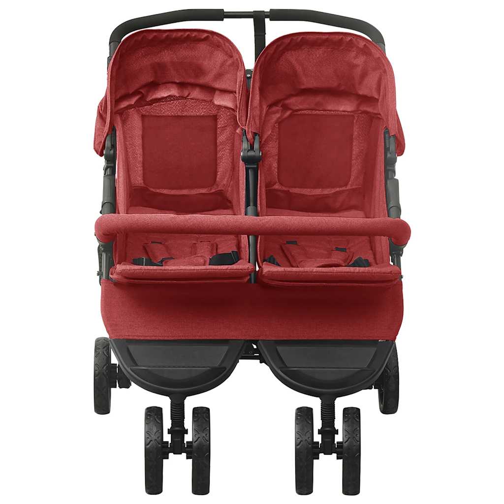 Passeggino Gemellare Rosso in Acciaio cod mxl 61256