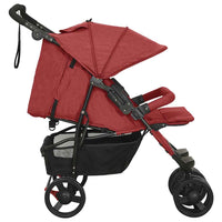 Passeggino Gemellare Rosso in Acciaio cod mxl 61256