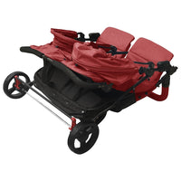 Passeggino Gemellare Rosso in Acciaio cod mxl 61256