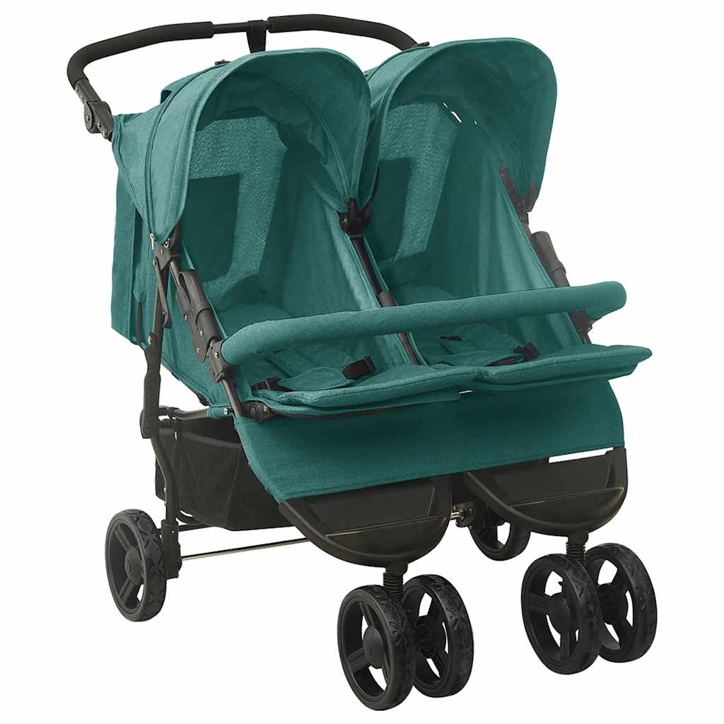 Passeggino Gemellare Verde in Acciaio cod mxl 60216