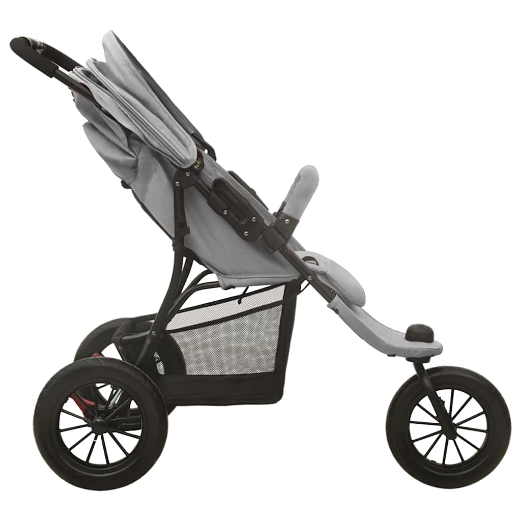 Passeggino Gemellare Grigio Chiaro in Acciaio cod mxl 71970